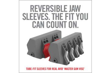 Image of Real Avid Smart Jaws Tube-fit Sleeves, Grey, Red, Medium, AVSFJPF