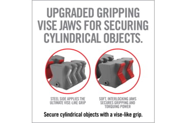 Image of Real Avid Smart Jaws Tube-fit Sleeves, Grey, Red, Medium, AVSFJPF