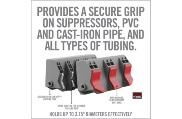 Image of Real Avid Smart Jaws Tube-fit Sleeves, Grey, Red, Medium, AVSFJPF