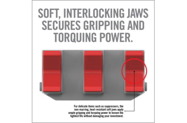 Image of Real Avid Smart Jaws Tube-fit Sleeves, Grey, Red, Medium, AVSFJPF