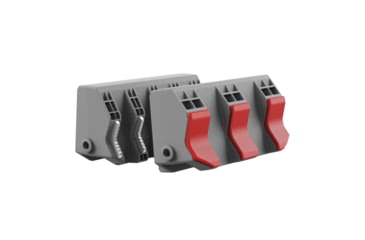 Image of Real Avid Smart-Jaws Master Gun Vise Tube-Fit Sleeves, Two-Sided, Non-Marring Soft Jaws/Steel Ultimate Vise, Medium, Grey/Red, AVSFJPF