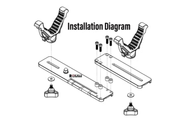 Image of RokStad 2-Point TPM Shooting Gun Rest, Black, RSGR-12