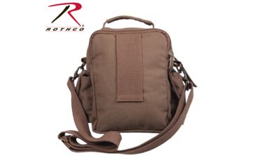Image of Rothco Canvas &amp; Leather Travel Shoulder Bag, Brown, 2815-Brown