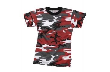 Image of Rothco Kids Camo T-Shirts, Red Camo, Extra Small, 66700-RedCamo-XS