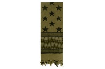 Image of Rothco Stars and Stripes Shemagh Tactical Desert Scarf, Olive Drab, 8864-OliveDrab