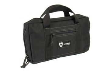 Image of Drago Gear 12 Inch x 8 Inch Polyester Single Pistol Case, Black, 12 Inch x 8 Inch, DRA12-316BL