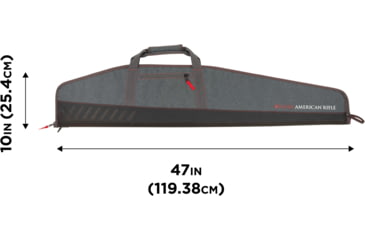 Image of Ruger American Rifle Lockable Gun Case, 46in Scoped Rifles, Dark Heather Gray, 46 in, 29735