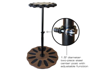 Image of Rush Creek Creations 12-Gun Spinning Floor Rack with Adjustable Height, Dark Walnut, 38-4061