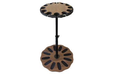 Image of Rush Creek Creations 12-Gun Spinning Floor Rack with Adjustable Height, Dark Walnut, 38-4061