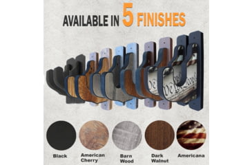 Image of Rush Creek Creations 2-Piece Padded Gun Display Wall Hooks, Black, 38-5073