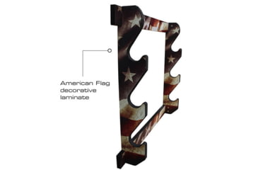 Image of Rush Creek Creations 3 Gun Wall Rack, Americana Flag, 38-4043