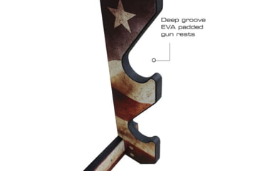 Image of Rush Creek Creations 3 Gun Wall Rack, Americana Flag, 38-4043