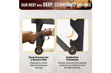 Image of Rush Creek Creations 3 Gun Wall Rack, Black, 38-3039