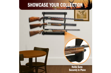 Image of Rush Creek Creations 3 Gun Wall Rack, Black, 38-3039