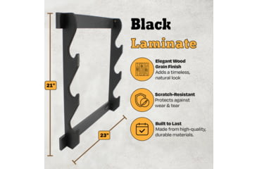 Image of Rush Creek Creations 3 Gun Wall Rack, Black, 38-3039