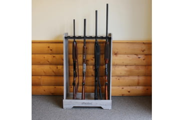 Image of Rush Creek Creations 8 Gun Floor Rack, Barn Wood, 38-4058