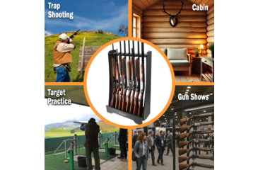 Image of Rush Creek Creations 8 Gun Floor Rack, Black, 38-3059