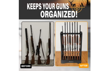 Image of Rush Creek Creations 8 Gun Floor Rack, Black, 38-3059