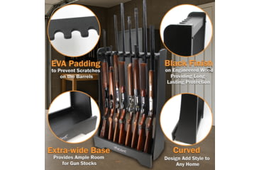 Image of Rush Creek Creations 8 Gun Floor Rack, Black, 38-3059