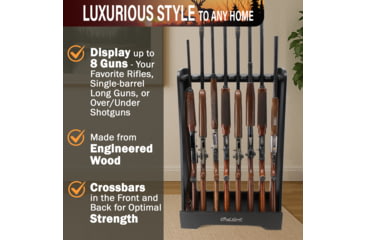 Image of Rush Creek Creations 8 Gun Floor Rack, Black, 38-3059