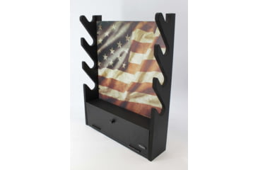 Image of Rush Creek Creations Creations Gun Rack for 4 Guns, Rifles/Shotguns, Black, Medium, 38-8084