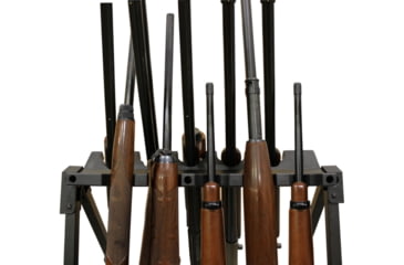Image of Rush Creek Creations Fold &amp; Go Aluminum 10 Gun Stand, Black, 38-5010