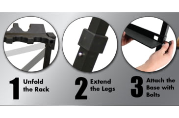 Image of Rush Creek Creations Fold &amp; Go Aluminum 10 Gun Stand, Black, 38-5010