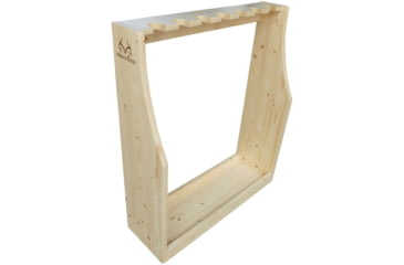 Image of Rush Creek Creations Free Standing Wood 7-Gun Storage Rack, Natural Pine Light, 39-4001