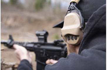 Image of Safariland - TCI Liberator Hearing Protection with Adaptive Behind-the-Head Suspension, Flat Dark Earth, TCI-LIBHPB-2.0-FDE