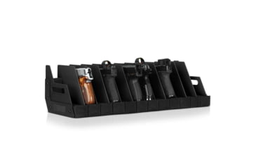Image of Savior Equipment 12 Slot Pistol Rack, Black, 7in H x 25in L x 9.5in D, RK-HAND-XTWELVE-BK