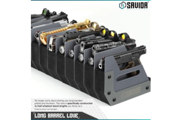Image of Savior Equipment 12-Slot Pistol Rack, Gray, RK-HAND-XTWELVE-GS