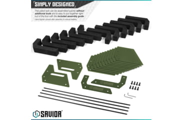 Image of Savior Equipment 12-Slot Pistol Rack, OD Green, RK-HAND-XTWELVE-OG