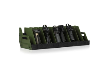 Image of Savior Equipment 12 Slot Pistol Rack, OD Green, 7in H x 25in L x 9.5in D, RK-HAND-XTWELVE-OG