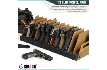 Image of Savior Equipment 12-Slot Pistol Rack, RAL 8000 Tan, RK-HAND-XTWELVE-TN