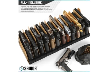 Image of Savior Equipment 12-Slot Pistol Rack, RAL 8000 Tan, RK-HAND-XTWELVE-TN