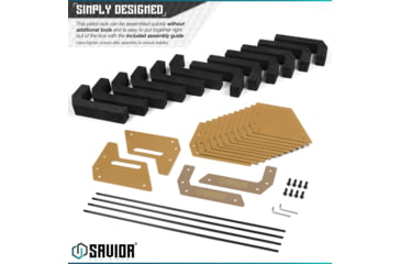 Image of Savior Equipment 12-Slot Pistol Rack, RAL 8000 Tan, RK-HAND-XTWELVE-TN