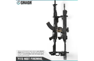 Image of Savior Equipment 3-Slot Adjustable Wall Rack, Gray, RK-WALL-ADX3-GS