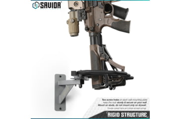 Image of Savior Equipment 3-Slot Adjustable Wall Rack, Gray, RK-WALL-ADX3-GS