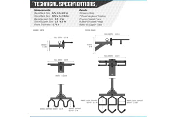 Image of Savior Equipment 3-Slot Adjustable Wall Rack, Gray, RK-WALL-ADX3-GS