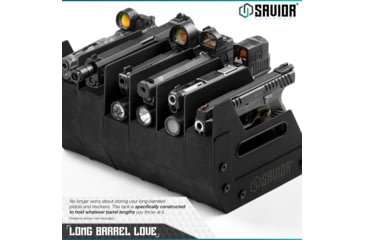 Image of Savior Equipment 6 Slot Pistol Rack, Black, 12.5 x 7 x 9.5, RK-HAND-XSIX-BK