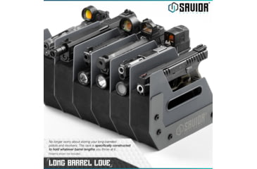 Image of Savior Equipment 6 Slot Pistol Rack, Gray, 12.5 x 7 x 9.5, RK-HAND-XSIX-GS