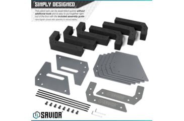 Image of Savior Equipment 6 Slot Pistol Rack, Gray, 12.5 x 7 x 9.5, RK-HAND-XSIX-GS