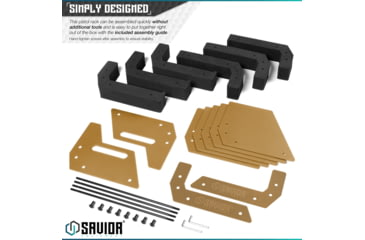 Image of Savior Equipment 6 Slot Pistol Rack, RAL 8000 Tan, 12.5 x 7 x 9.5, RK-HAND-XSIX-TN