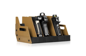 Image of Savior Equipment 6 Slot Pistol Rack, RAL 8000 Tan, 12.5 x 7 x 9.5, RK-HAND-XSIX-TN
