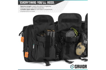 Image of Savior Equipment American Classic Shorty Double Rifle Case, 28in, Black, RB-2812DG-V1-BK