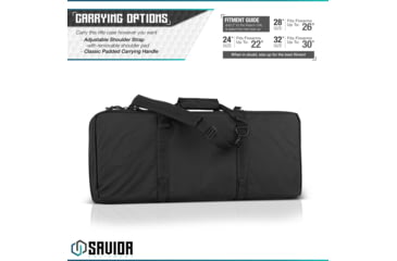 Image of Savior Equipment American Classic Shorty Double Rifle Case, 28in, Black, RB-2812DG-V1-BK