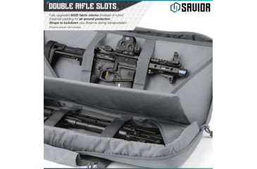 Image of Savior Equipment American Classic Shorty Double Rifle Case, 28in, Gray, RB-2812DG-V1-GS