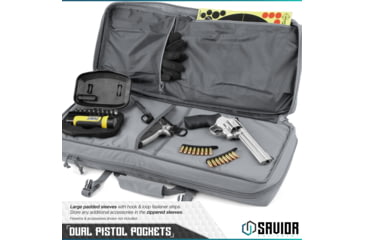 Image of Savior Equipment American Classic Shorty Double Rifle Case, 28in, Gray, RB-2812DG-V1-GS
