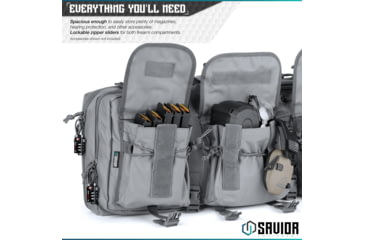 Image of Savior Equipment American Classic Shorty Double Rifle Case, 28in, Gray, RB-2812DG-V1-GS