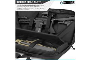 Image of Savior Equipment American Classic Shorty Double Rifle Case, 32in, Black, RB-3212DG-V1-BK